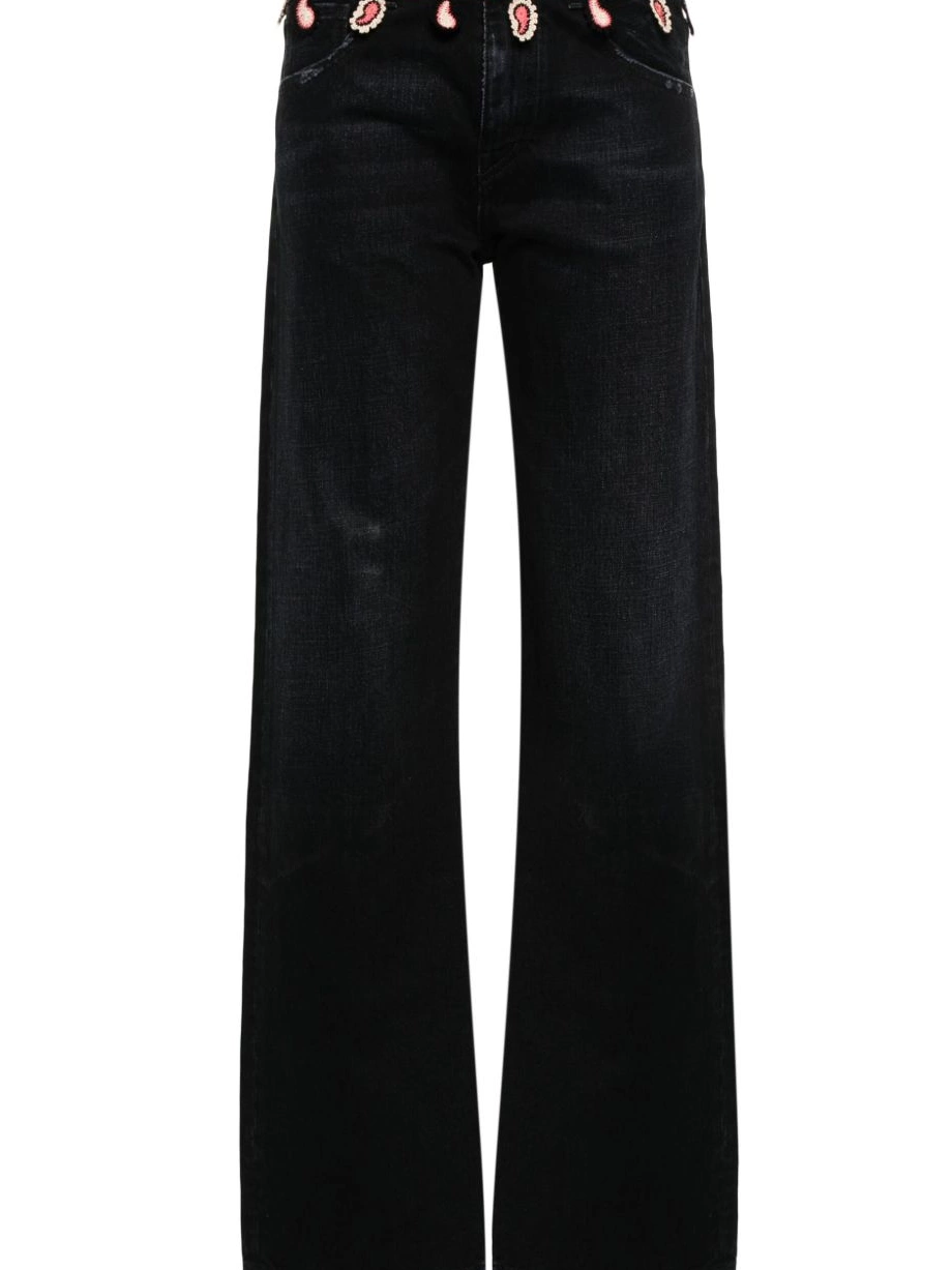 Affordable Alanui Inner straight-leg Energy jeans Women 0715